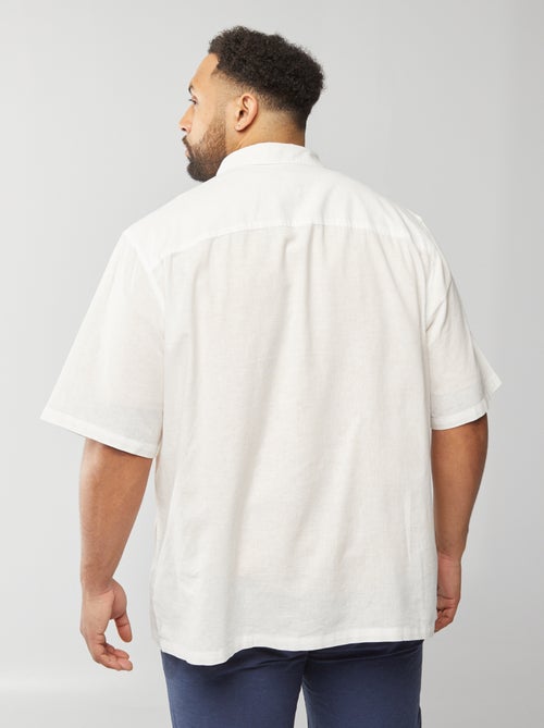 Overhemd van linnenmix met korte mouw - Kiabi