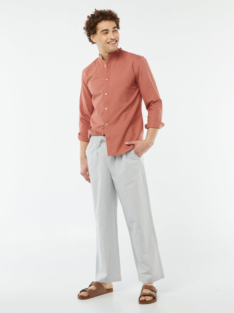 Overhemd van Oxford-katoen met maokraagje ROSE - Kiabi