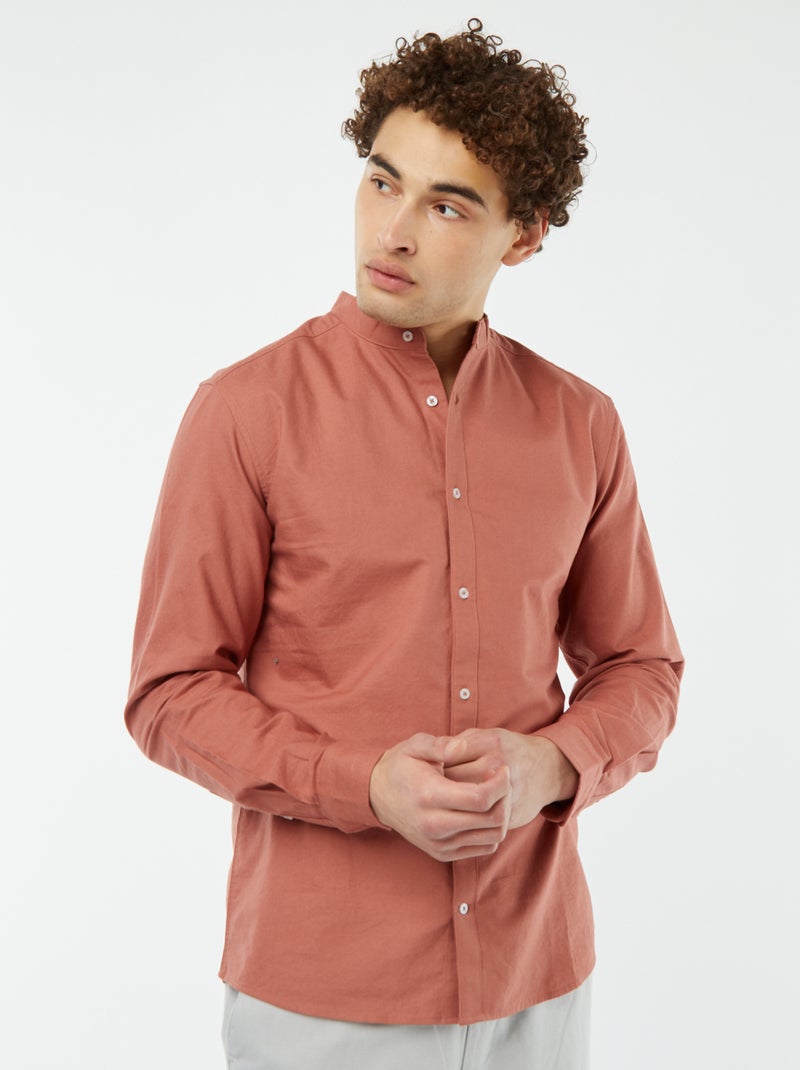 Overhemd van Oxford-katoen met maokraagje ROSE - Kiabi