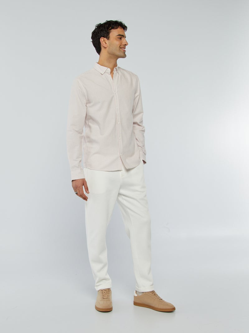 Overhemd van Oxford-katoen met motief ROSE - Kiabi