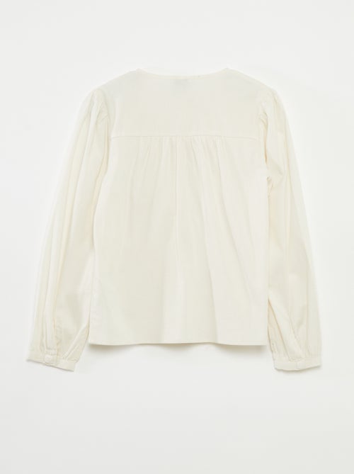 Overhemd van poplin met magnetische sluiting - So Easy - Kiabi