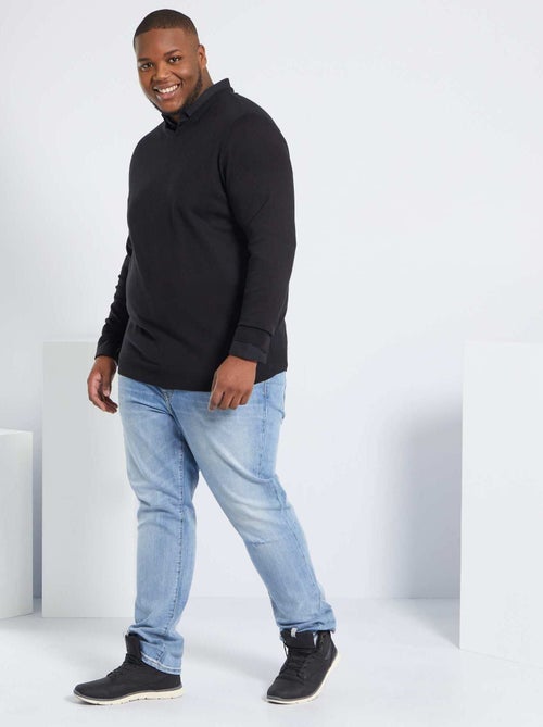 Overhemd van stretch twill - Kiabi