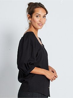 Overhemdbloes met bardothals - Kiabi