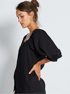 Overhemdbloes met bardothals - Kiabi