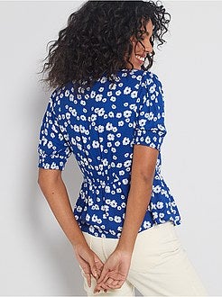 Overhemdbloes met bloemenmotief - Kiabi
