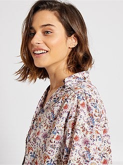 Overhemdbloes met bloemenprint - Kiabi