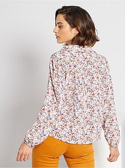 Overhemdbloes met bloemenprint - Kiabi