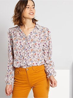 Overhemdbloes met bloemenprint - Kiabi