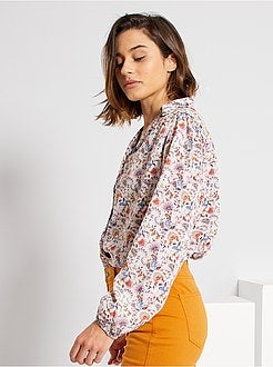 Overhemdbloes met bloemenprint - Kiabi
