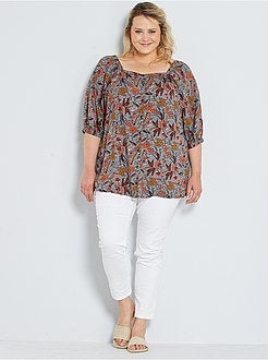 Overhemdbloes met vierkante kraag - Kiabi