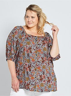 Overhemdbloes met vierkante kraag - Kiabi