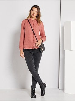 Overhemdbloes van katoengaas - Kiabi