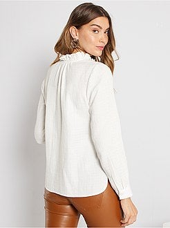 Overhemdbloes van katoengaas - Kiabi