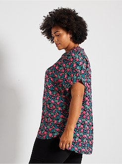 Overhemdblouse met bloemenprint - Kiabi