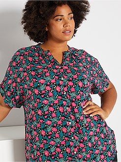 Overhemdblouse met bloemenprint - Kiabi