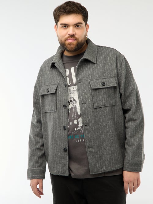 Overhemdjas met knoopsluiting en klepzakken - Kiabi