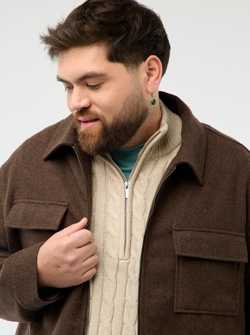 Overhemdjas met ritssluiting en klepzakken - Kiabi