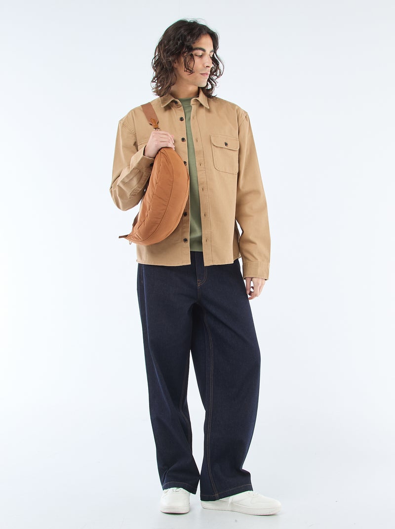 Overhemdjas van katoen Biege - Kiabi