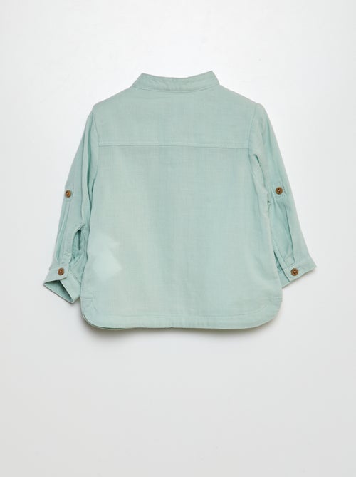 Overhemdje van dunne stof met maokraag - Kiabi