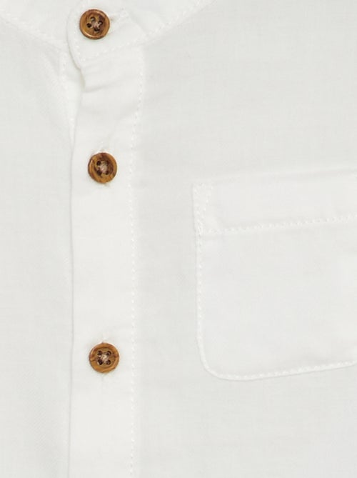 Overhemdje van dunne stof met maokraag - Kiabi