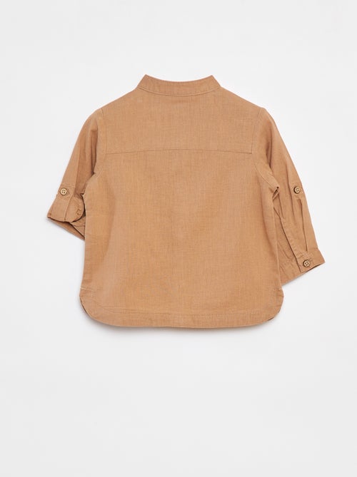 Overhemdje van linnenmix met maokraagje - Kiabi