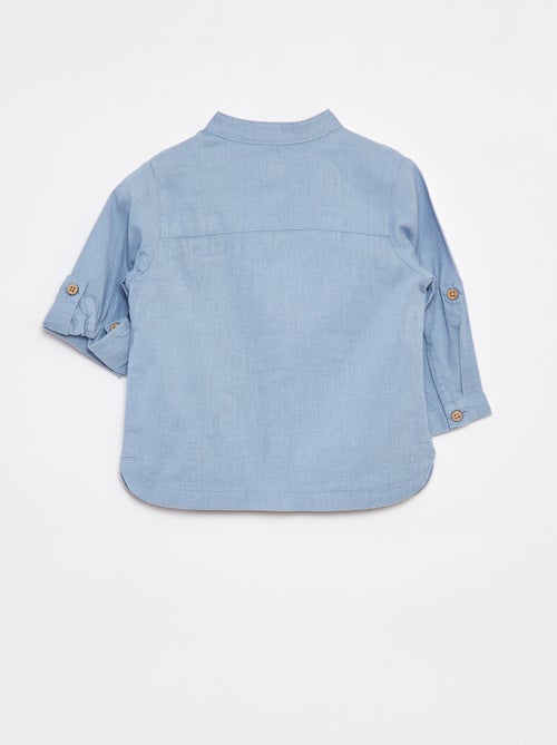 Overhemdje van linnenmix met maokraagje - Kiabi