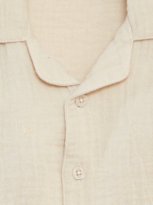 Overhemdje van zachte, luchtige katoen met korte mouw 'Name It' - Kiabi