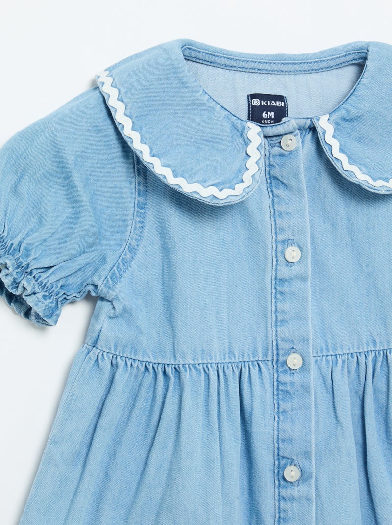 Overhemdjurk met korte mouwen Blauw - Kiabi