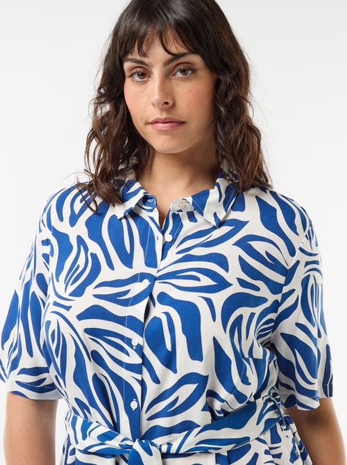 Overhemdjurk met korte mouwen en motief - Kiabi