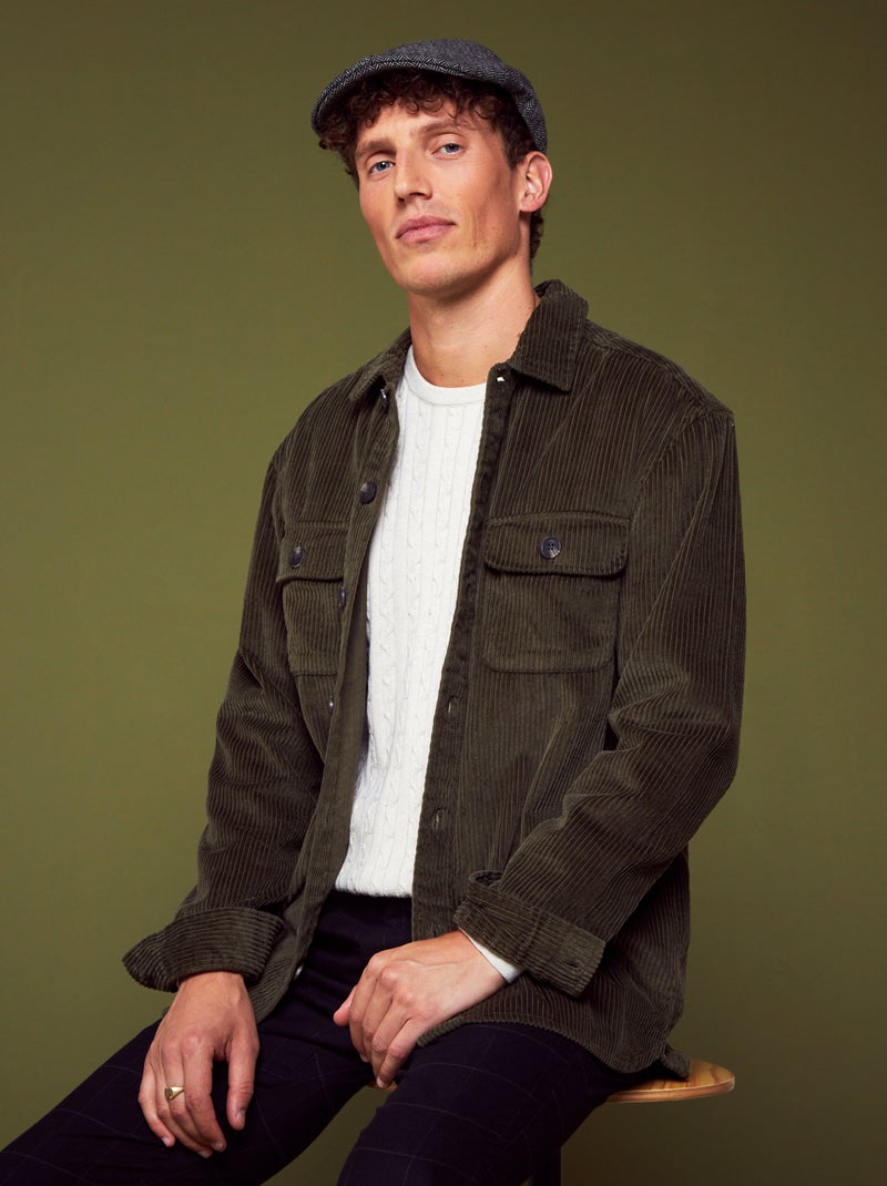 Overshirt van corduroy KAKI - Kiabi