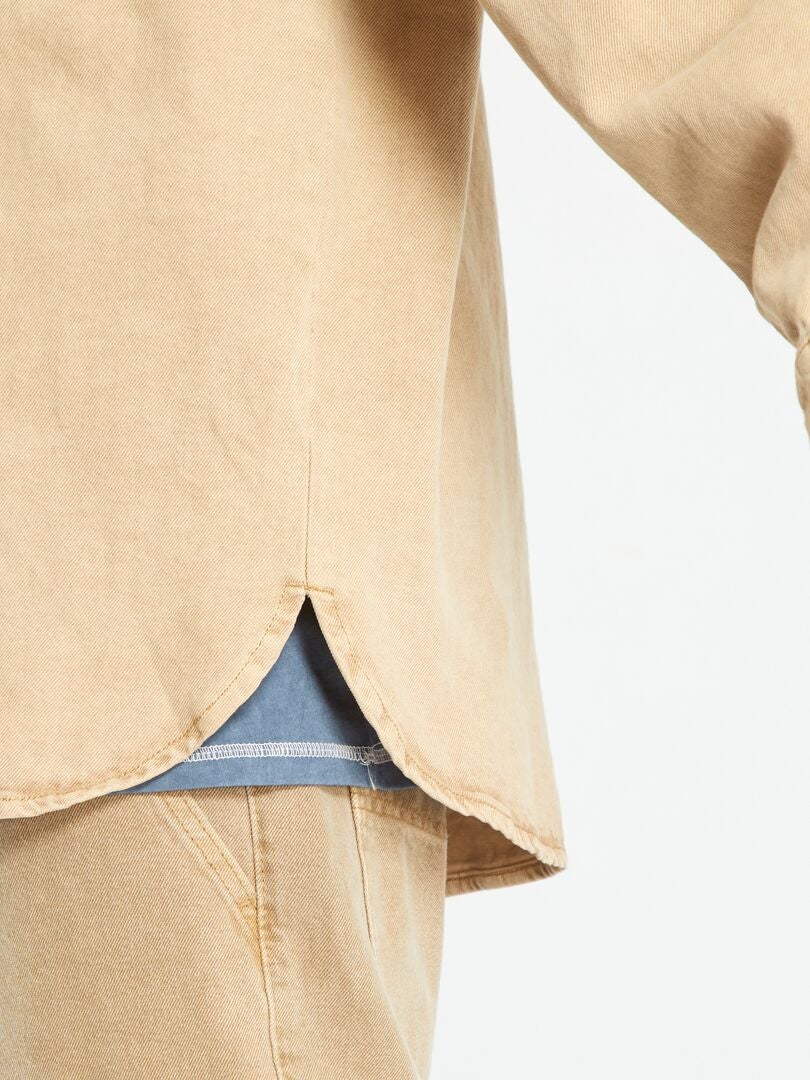 Hugo Boss Camisa de algodón a cuadros para niños con bolsillo de la marca Rebaja