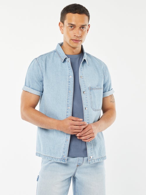 Overshirt van spijkerstof met zak - Kiabi
