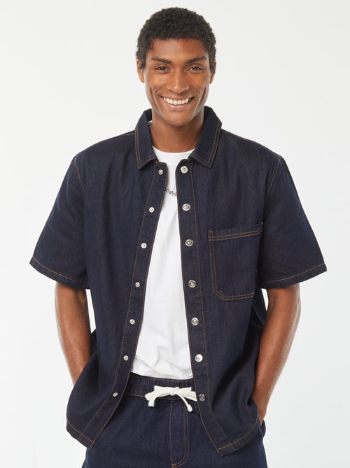 Overshirt van spijkerstof met zak - Kiabi