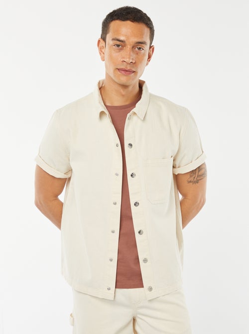 Overshirt van spijkerstof met zak - Kiabi