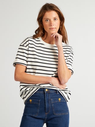 Oversize T-shirt met ronde hals