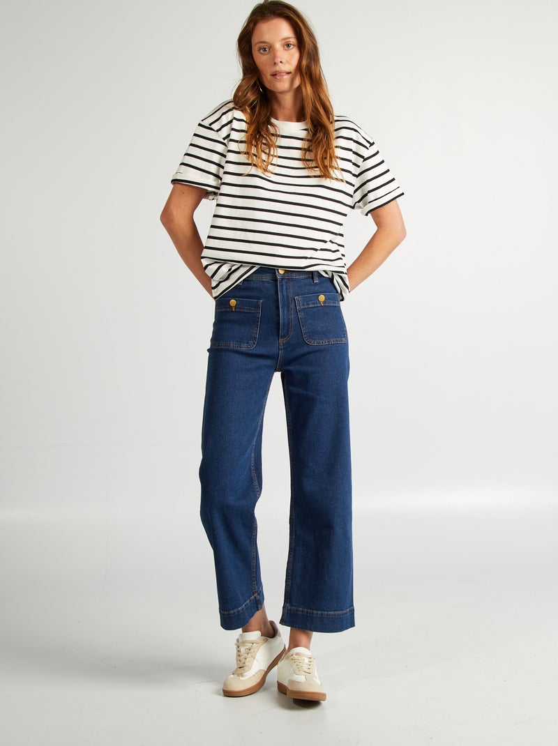 Oversize T-shirt met ronde hals WIT - Kiabi