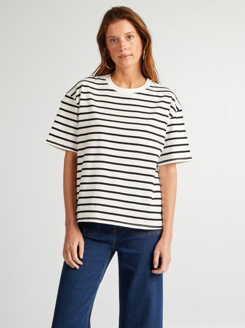 Oversize T-shirt met ronde hals - Kiabi