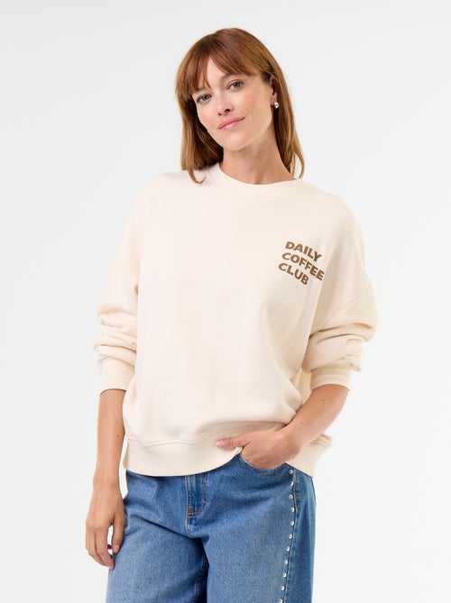 Oversized bedrukte sweater - Kiabi