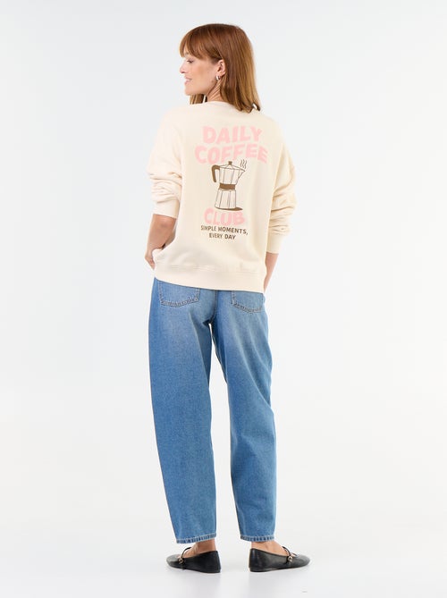Oversized bedrukte sweater - Kiabi
