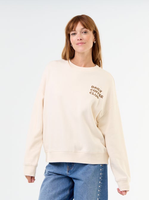 Oversized bedrukte sweater - Kiabi