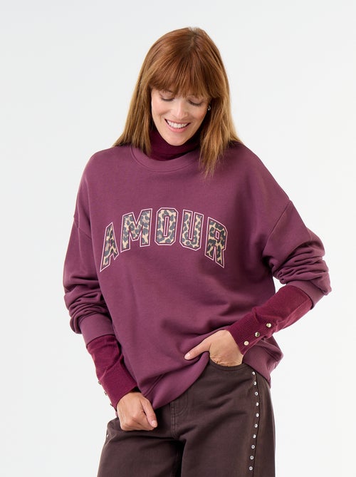Oversized bedrukte sweater - Kiabi