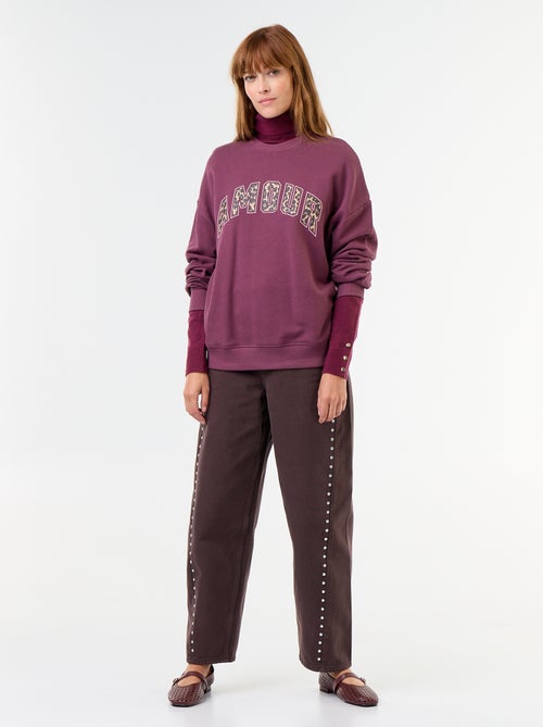 Oversized bedrukte sweater - Kiabi