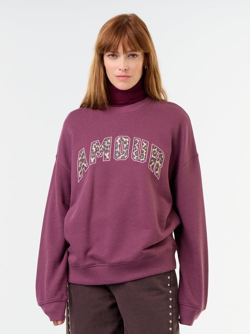 Oversized bedrukte sweater - Kiabi