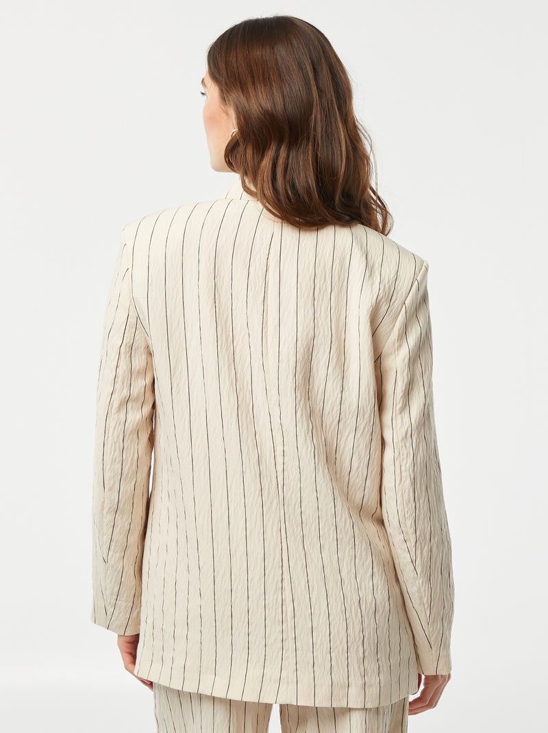 Oversized blazer met strepen Biege - Kiabi