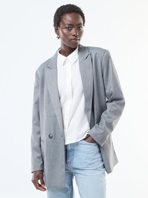 Oversized blazer van flanel - Kiabi