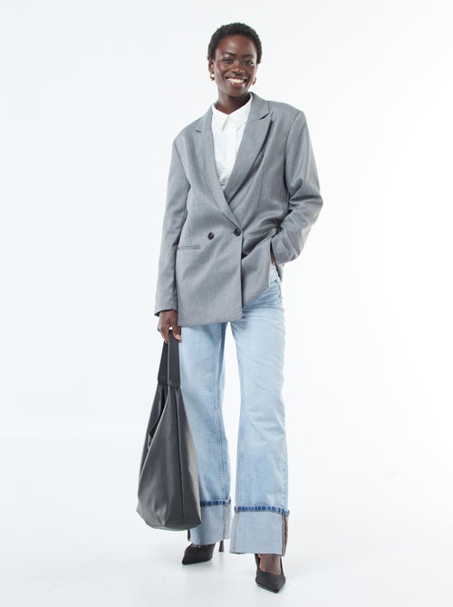 Oversized blazer van flanel - Kiabi