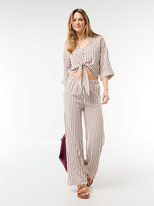 Oversized blouse met knoopdetail - Kiabi