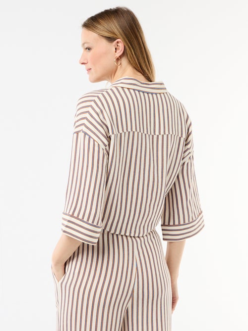Oversized blouse met knoopdetail - Kiabi