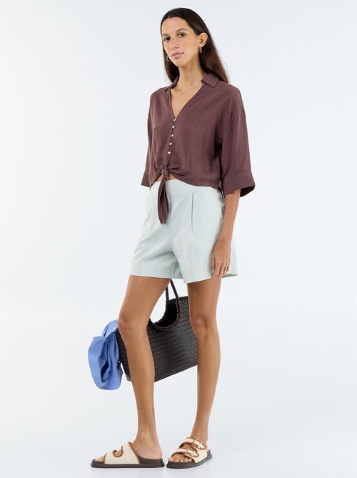 Oversized blouse met knoopdetail - Kiabi