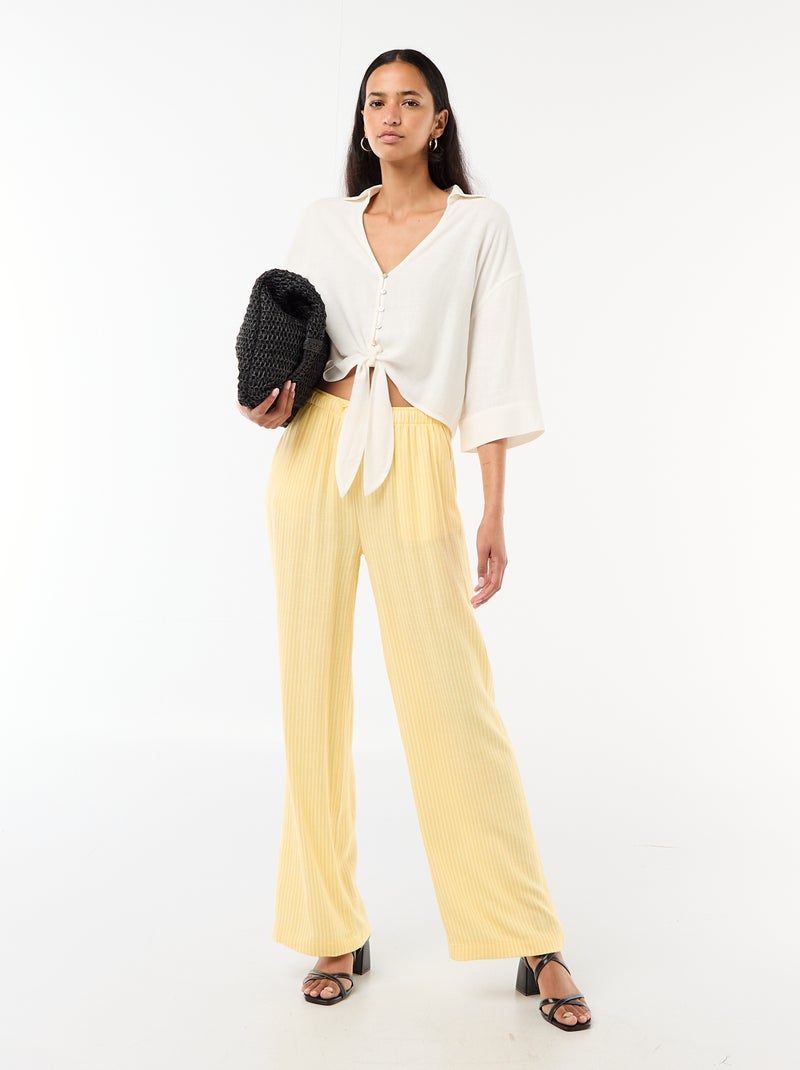 Oversized blouse met knoopdetail Wit - Kiabi